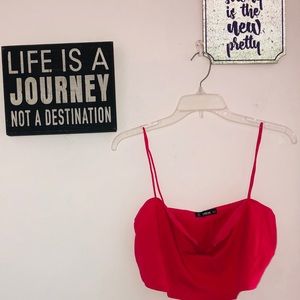 •Pink Crop Top